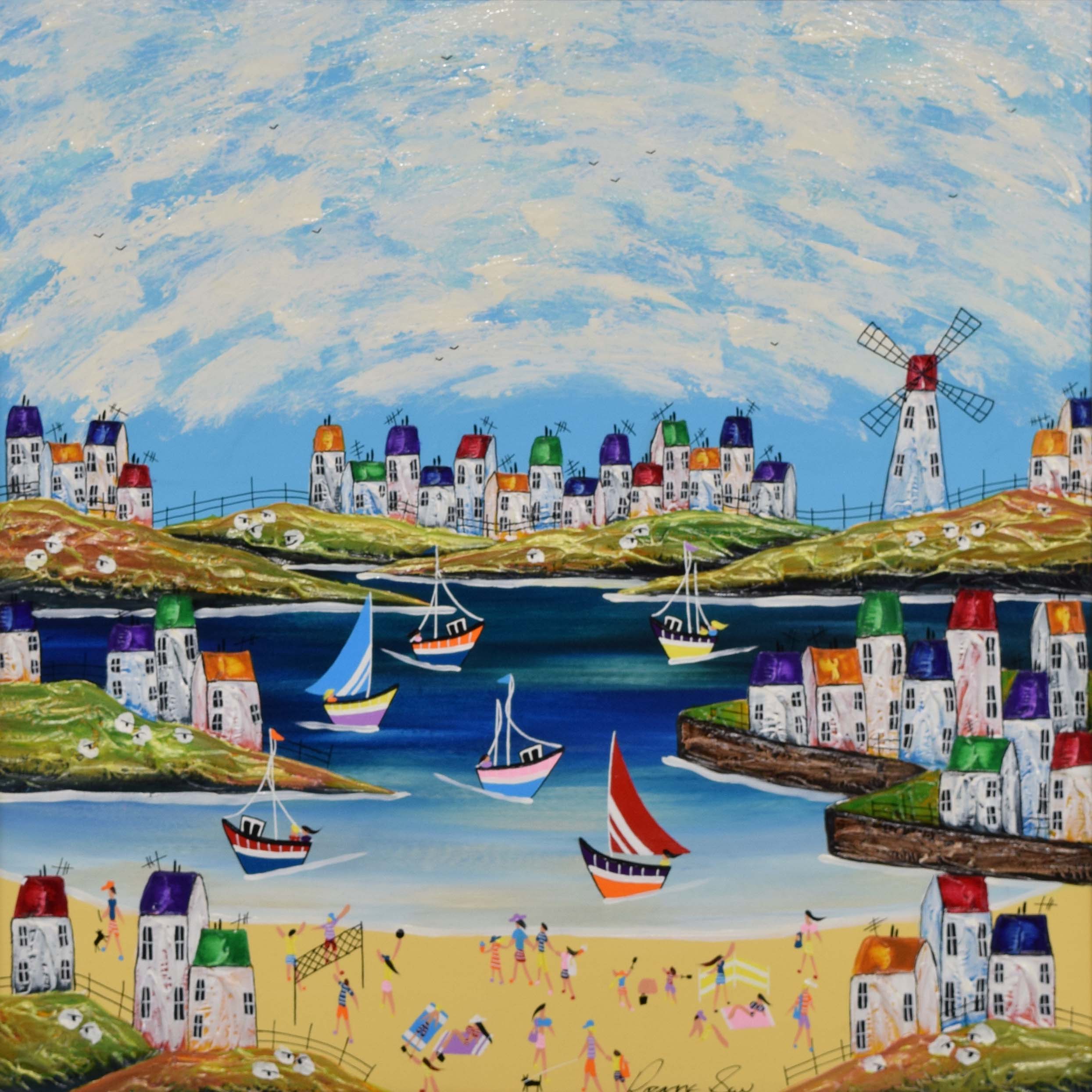 Roz Bell – Beach and Buildings Unframed