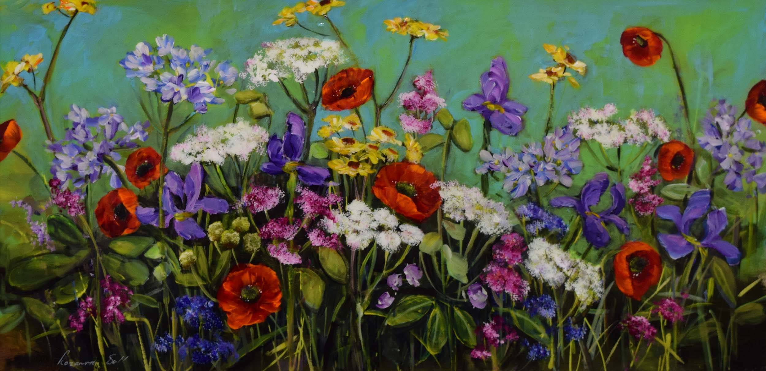 Roz Bell - Wonderful Wildflower - Original Painting Artwork by Rozanne Bell