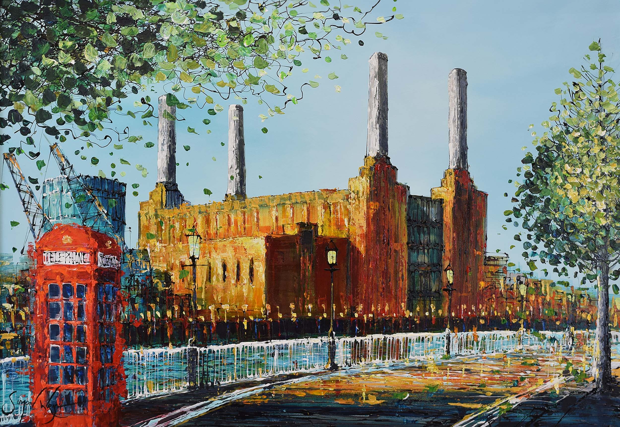 Simon Wright Artwork - Battersea Original Painting