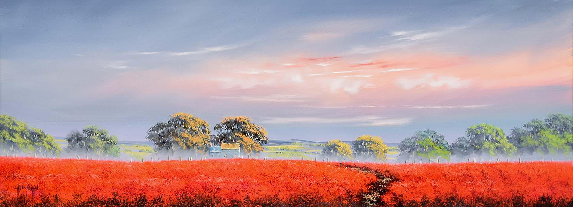 Allan Morgan - Fog And Poppies - Original Artwork