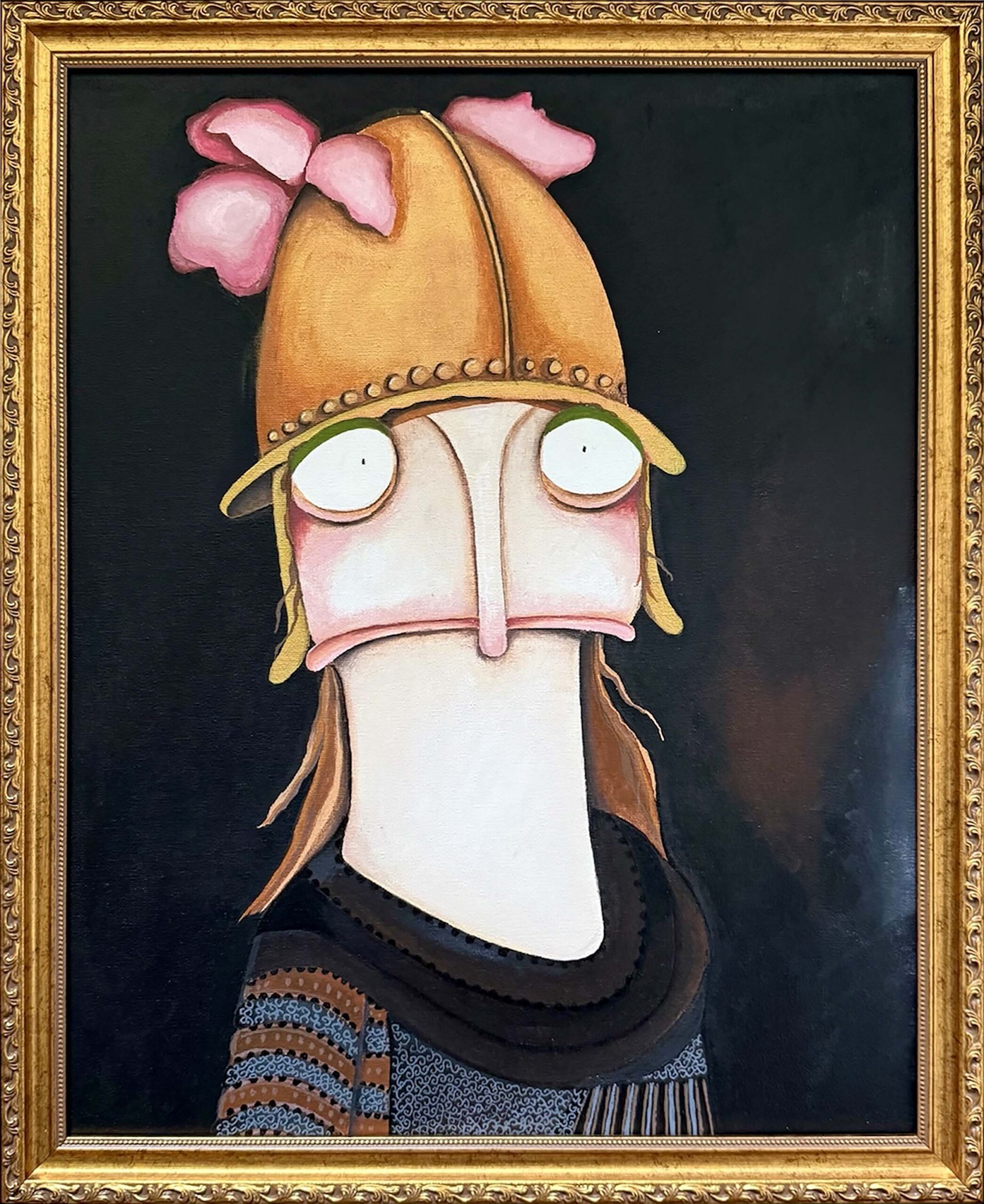 Theresa Franziska Jaenisch - Original Painting. The Woman with the Gold Helmet. Inspired by Rembrandt.