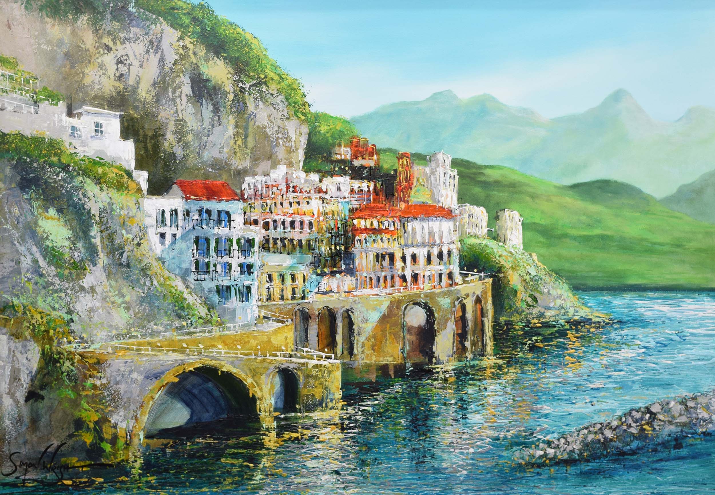 Simon Wright - Amalfi Coast - Original Artwork Painting