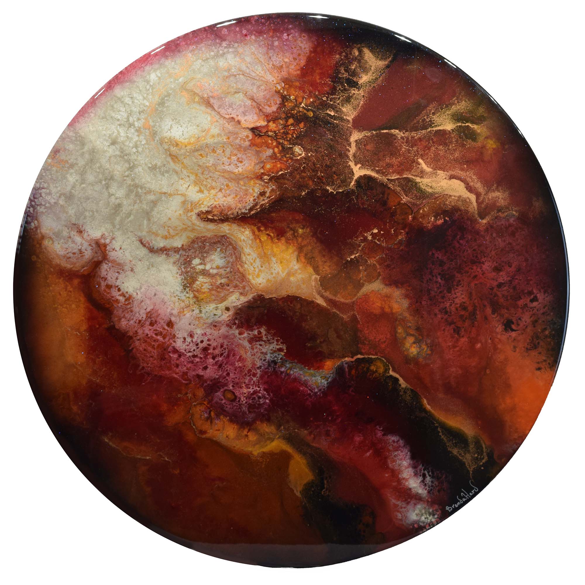 Brenda Herd - A Mystical World - Original Resin Circular Artwork