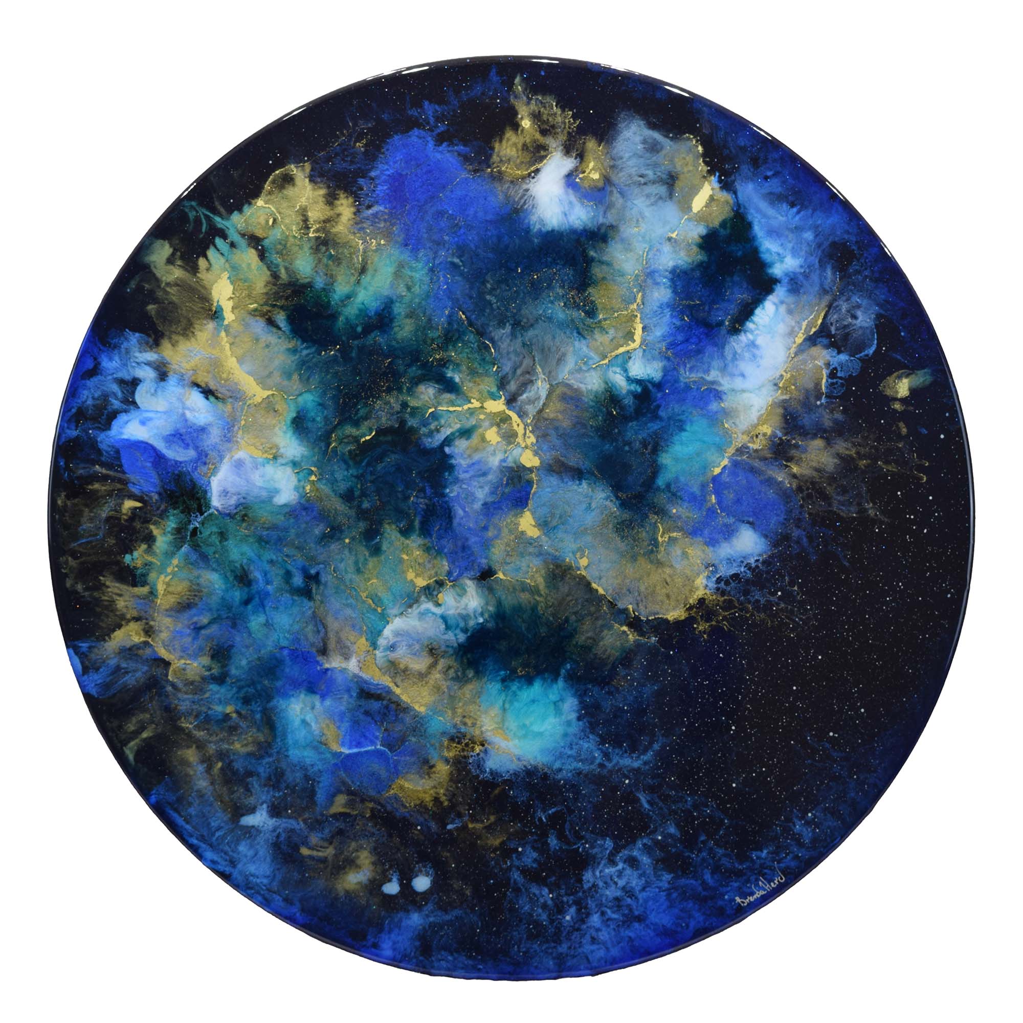 Brenda Herd - Cosmic Awakening - Original Resin Circular Artwork