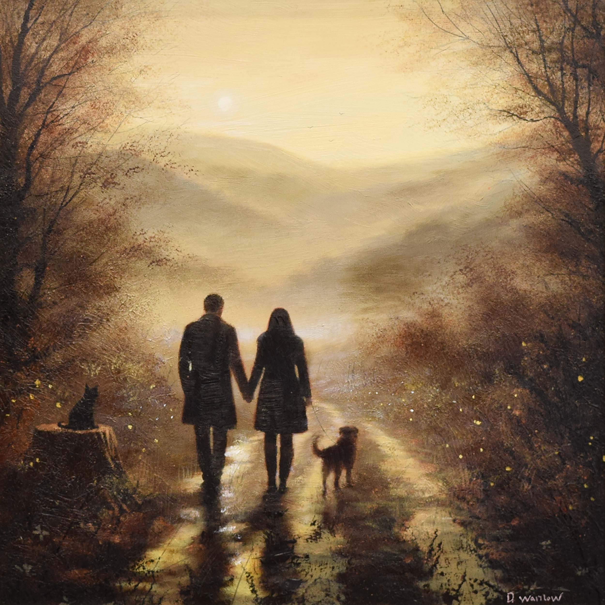 David Warilow - A Winter's Walk - Original Framed Painting by David Warilow